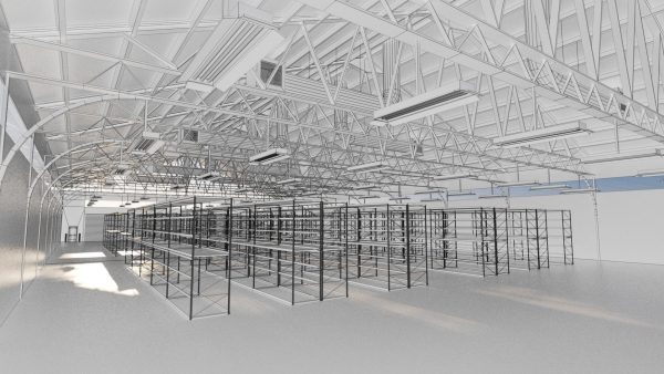 Warehouse Industrial Interior and Exterior
