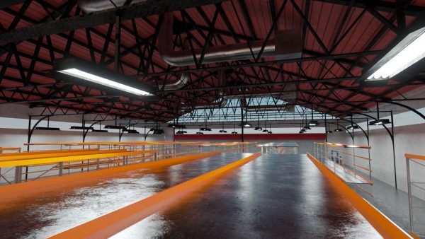 Warehouse Industrial Interior and Exterior