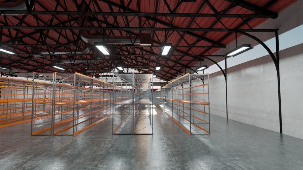 Warehouse Industrial Interior and Exterior
