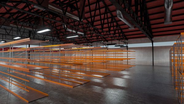 Warehouse Industrial Interior and Exterior