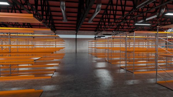 Warehouse Industrial Interior and Exterior