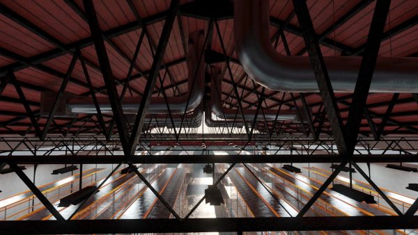 Warehouse Industrial Interior and Exterior