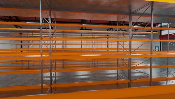 Warehouse Industrial Interior and Exterior
