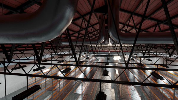 Warehouse Industrial Interior and Exterior