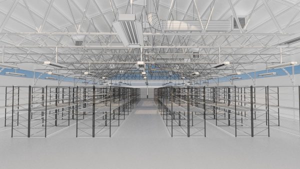 Warehouse Industrial Interior and Exterior