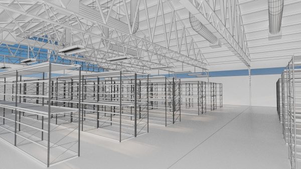 Warehouse Industrial Interior and Exterior