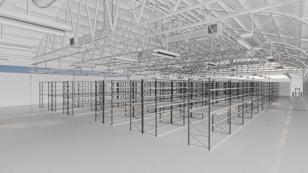 Warehouse Industrial Interior and Exterior
