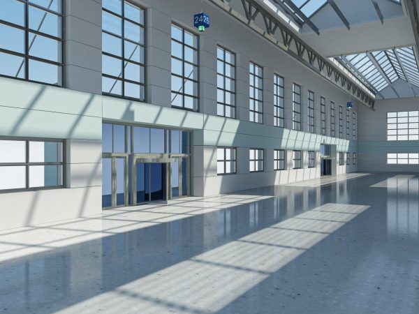 Warehouse interior and exterior