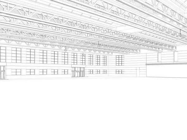 Warehouse interior and exterior