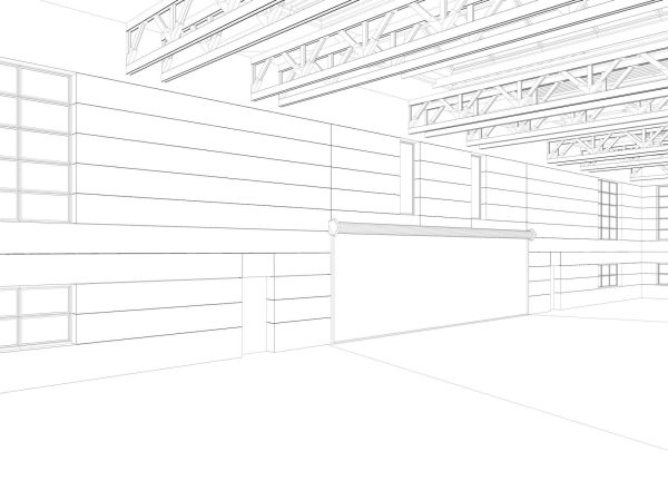 Warehouse interior and exterior