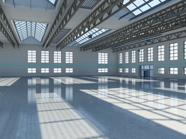 Warehouse interior and exterior