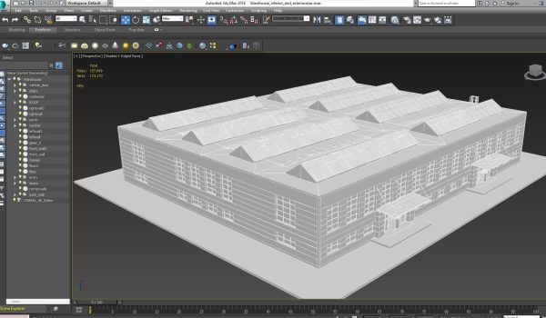 Warehouse interior and exterior