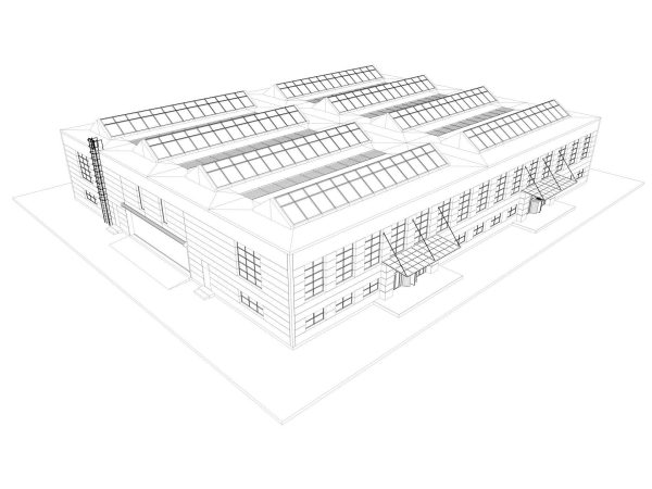 Warehouse interior and exterior