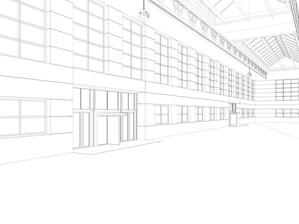 Warehouse interior and exterior