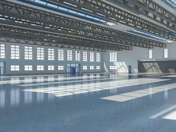 Warehouse interior and exterior