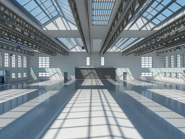 Warehouse interior and exterior