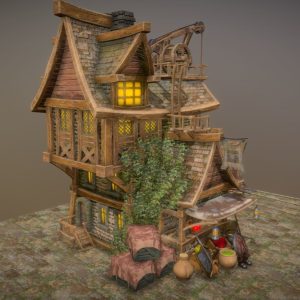 Warehouse-Trader house with clock
