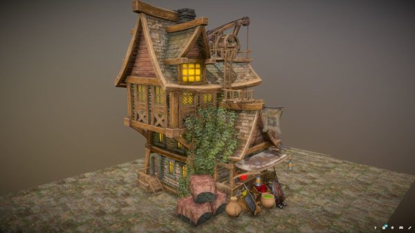 Warehouse-Trader house with clock