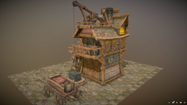 Warehouse-Trader house with clock