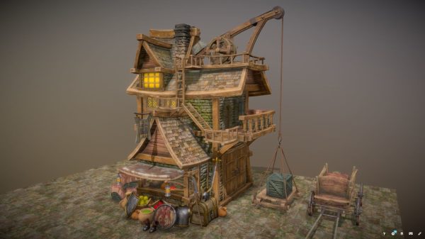 Warehouse-Trader house with clock