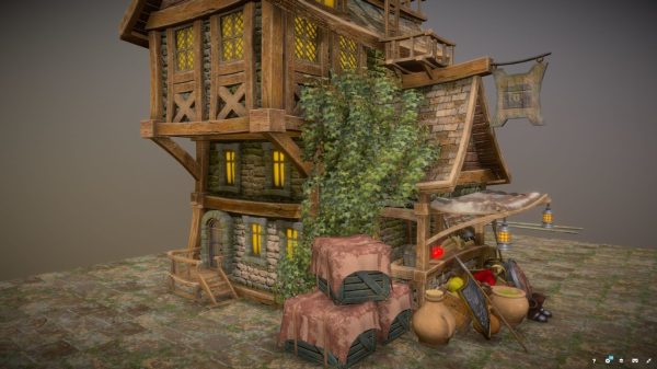 Warehouse-Trader house with clock