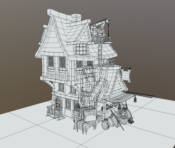 Warehouse-Trader house with clock