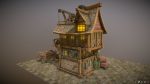 Warehouse-Trader house with clock