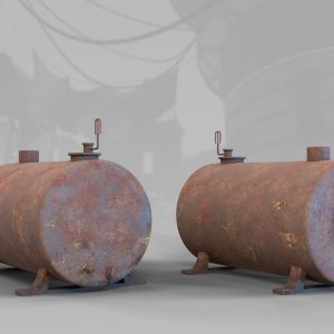 WatertankCylinderStanding 32 of 36 - Post Apocalyptic