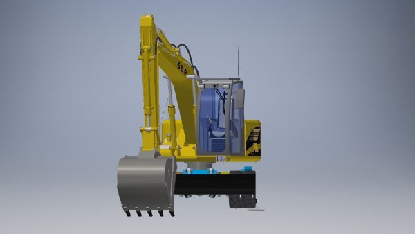 Wheeled Excavator  3d model
