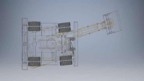 Wheeled Excavator  3d model