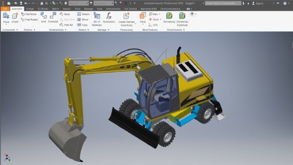 Wheeled Excavator  3d model