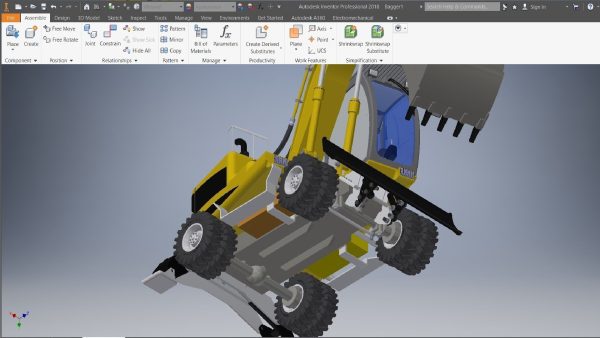 Wheeled Excavator  3d model