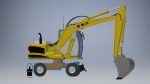 Wheeled Excavator  3d model