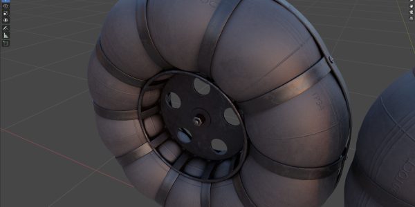 Wheels of an all-terrain vehicle and a swamp
