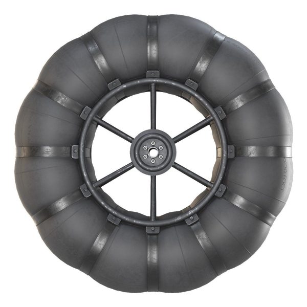 Wheels of an all-terrain vehicle and a swamp