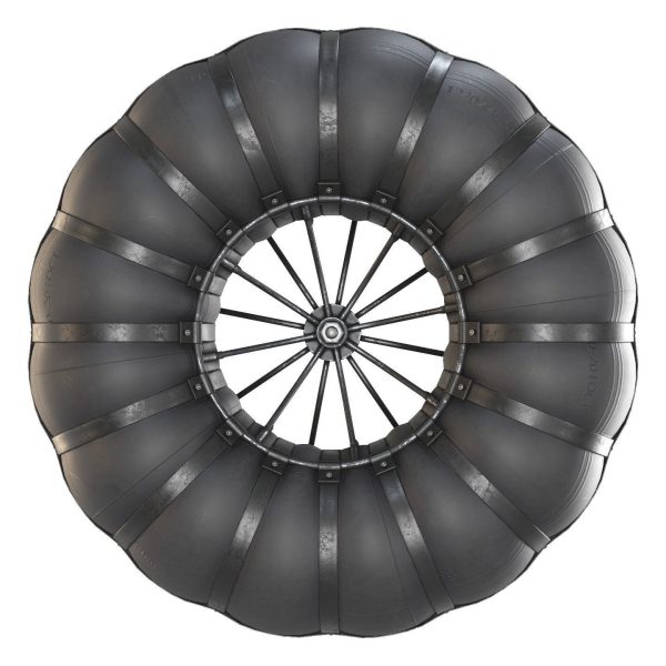 Wheels of an all-terrain vehicle and a swamp