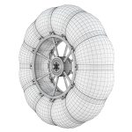 Wheels of an all-terrain vehicle and a swamp
