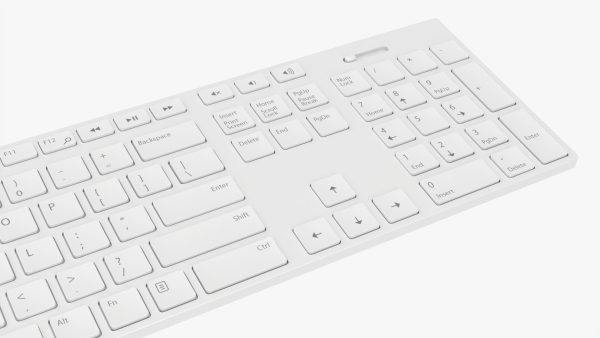 White wireless keyboard