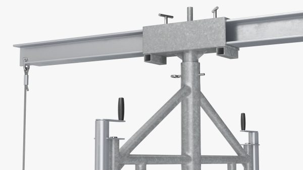 Window Cleaning Platform with Fastening to Roof Rigged