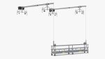 Window Cleaning Platform with Fastening to Roof Rigged