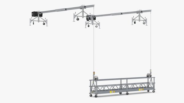 Window Cleaning Platform with Fastening to Roof Rigged