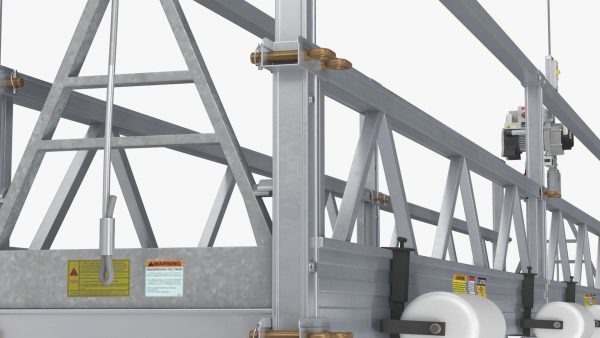 Window Cleaning Platform with Fastening to Roof Rigged