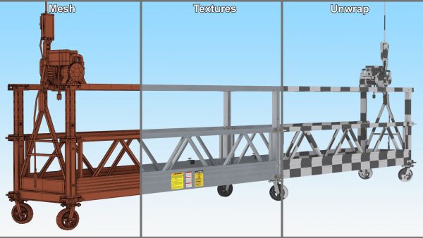 Window Cleaning Platform with Fastening to Roof Rigged