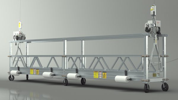 Window Cleaning Platform with Fastening to Roof Rigged