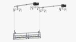 Window Cleaning Platform with Fastening to Roof Rigged