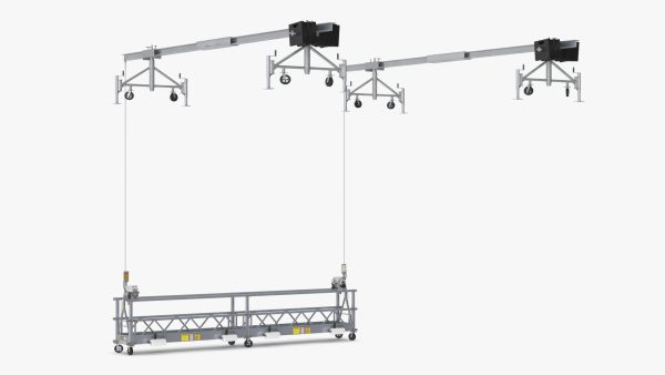 Window Cleaning Platform with Fastening to Roof Rigged
