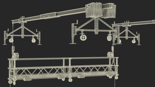 Window Cleaning Platform with Fastening to Roof Rigged