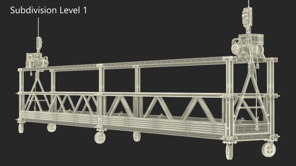 Window Cleaning Platform with Fastening to Roof Rigged