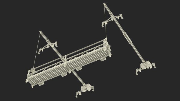 Window Cleaning Platform with Fastening to Roof Rigged