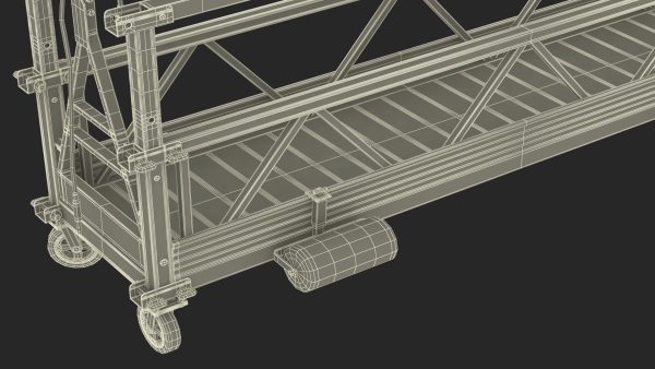 Window Cleaning Platform with Fastening to Roof Rigged